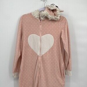 Xhilaration Llama Heart Target Jumpsuit Union Suit Pajama Sleepwear Pink S